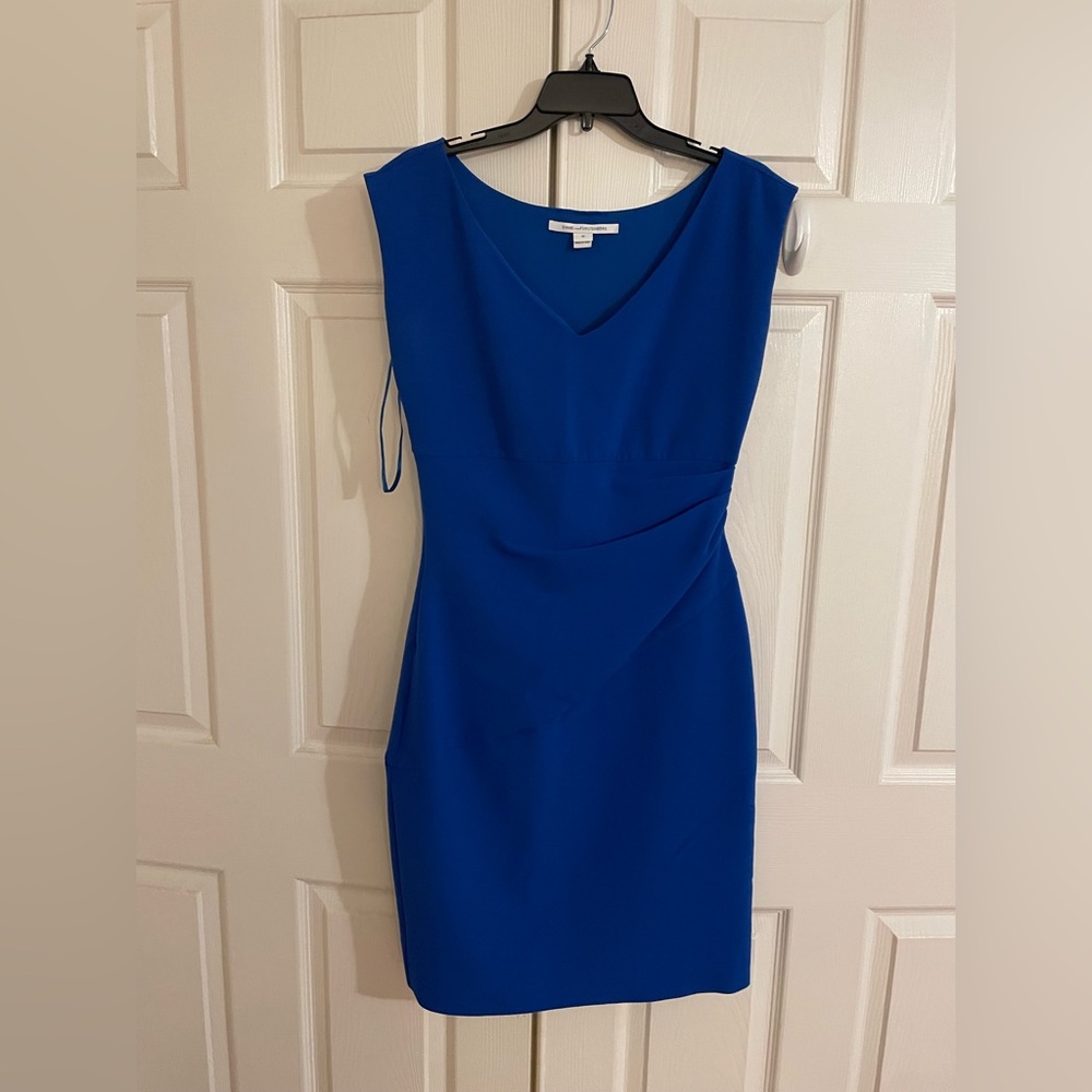 Diane von Fürstenberg DVF Bevin blue dress size 10